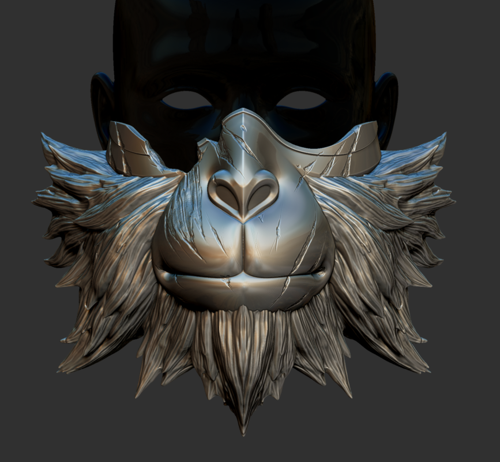 3D file GHOST OF TSUSHIMA Sacred Mountain Messenger Mask Fan Art